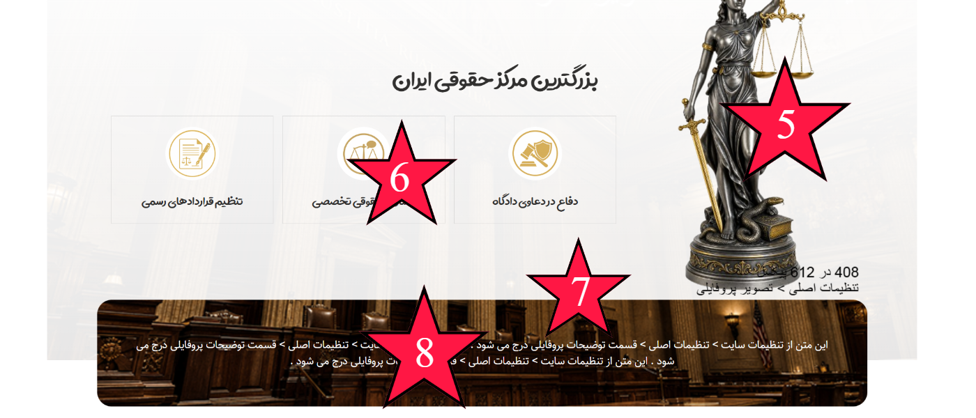 راهنمای محتواگذاری قالب شرکتی رادین